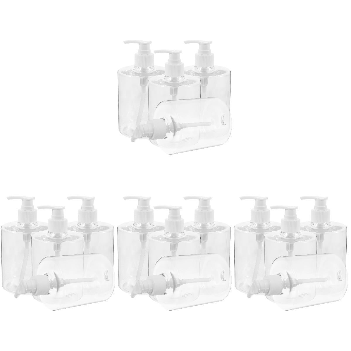 MLINS 16 pcs  Soap Dispensers Refillable Pump Bottles Liquid Soap Dispensers Empty Shampoo Bottles(500ml)