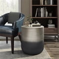 thumbnail image 2 of Allora Contemporary 19" Metal Side Table in Silver Ombre, 2 of 6