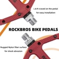 thumbnail image 3 of ROCKBROS Bicycle Nylon Pedals Non-Slip Platform Bicycle Pedals, 9/16" Dust Cap/Seal Ring Pedals for Mountain Bike MTB/Road Bike, 3 of 7