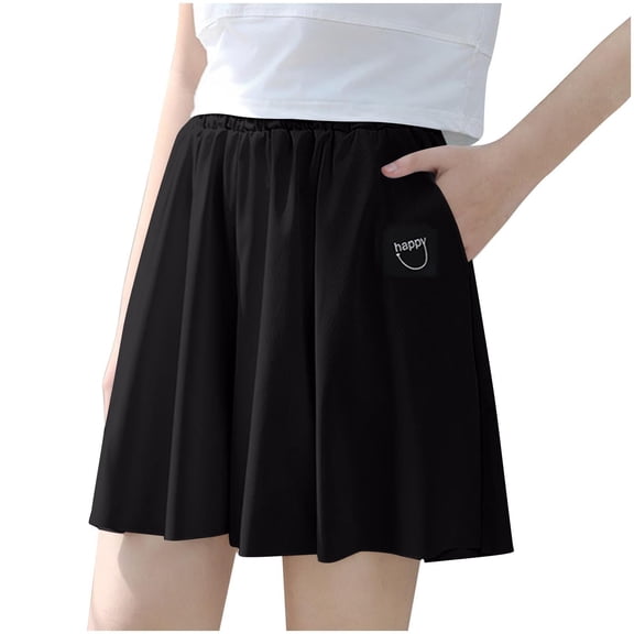Kids Girl Boy Loose Fit Rayon Skorts Trousers Pants Shorts for Kid Midi Knee Length Track Athletic Happy Lounge Running Thin Straight Leg Shorts 2026