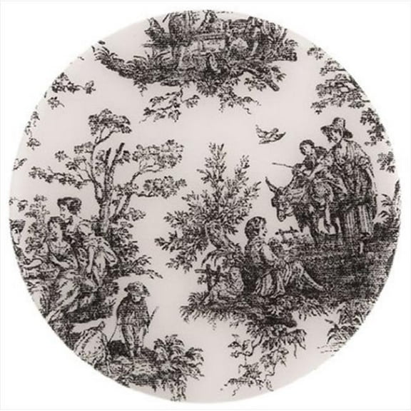 Andreas TRT-169 10 in. Toile Black Round Silicone Trivet - Pack of 3