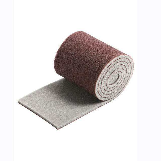 Xiao Hua 1 rollo de esponja de doble cara con acabado diamante marrón para limpieza de cocina, hogar y descalcificación. Esponja de corte para limpiar ollas y sartenes, de 9 x 100 cm.