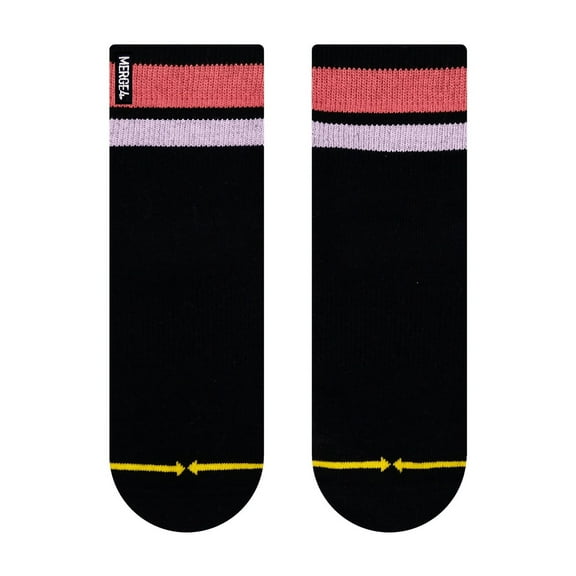 Black/Pink Quarter Crew Sock