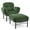 Green, variant on MCombo Modern Accent Chair with Ottoman, Living Room Chairs with Removable and Washable Cushion, Chenille Upholstered Leisure Sofa Chair for Bedroom Office 4071