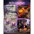 thumbnail image 5 of Purple Tea Lights Candles Operated  200+hour Flickering Electric Led Colored Tealights For Party Wedding Mardi Gras Holiday Decor 24-pack, 5 of 6