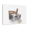 thumbnail image 5 of Cute French Bulldog Bath Canvas Wall  Art for Home Decor Ready-to-Hang, 5 of 18
