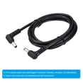 thumbnail image 4 of Cable de alimentación DC macho a macho Uxcell de 5 pies 5.5 x 2.1 mm, 2 piezas adaptador de cable 18AWG con conector en ángulo de 90 grados, negro, 4 of 4