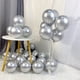 thumbnail image 2 of 20/50/100 Uds Globos metálicos Metal cromo plata Globos grises para fiesta Baby Shower decoración de boda decoración de Año Nuevo Globos, 2 of 6