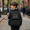 thumbnail image 6 of Chririnla Breathable Daypack for Elementary Commute, 600D Polyester Compartments Zaino per ragazze, Black Cat Portrait, 6 of 10