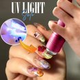 thumbnail image 2 of Mini lámpara UV para uñas, prensa de uñas portátil, lámpara LED de mano para curado de uñas, secador de uñas con cabezal de silicona para retoques rápidos de uñas, mini lámpara LED UV para uñas de ge Namotu CZMR-ZC245, 2 of 6