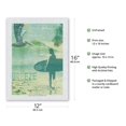 thumbnail image 2 of Offshore Breeze - Surfer Girl - Original Collage Art by Wade Koniakowsky - Japanese Unryu Rice Paper Art Print (Unframed) 12 x 16 in, 2 of 4
