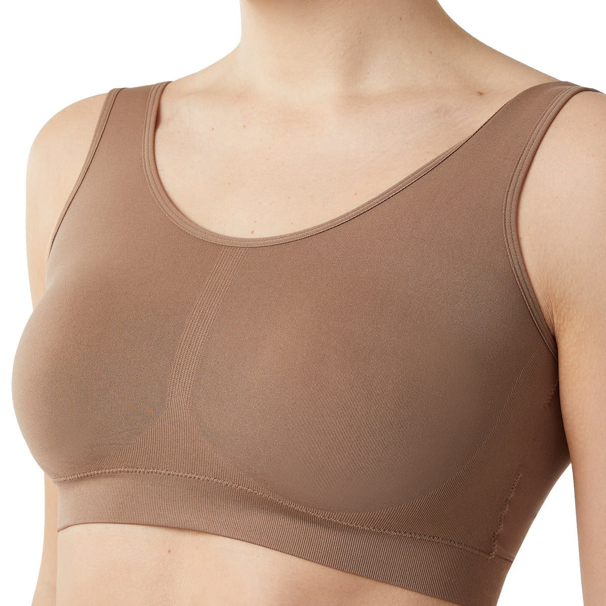 Layer Zero by 32 Degrees Women's Seamless Bra, 2-pack (Black/Tan, Medium)