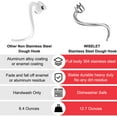 thumbnail image 4 of Stainless Steel Dough Hook for KitchenAid Bowl-L Professional 600&Pro 5 Plus Mixer, Heavy Duty, Dishwasher Safe Fit for KSM5 KV25G0X KV25G8X KV25H0X KP26M1X KP26M8X, 4 of 6