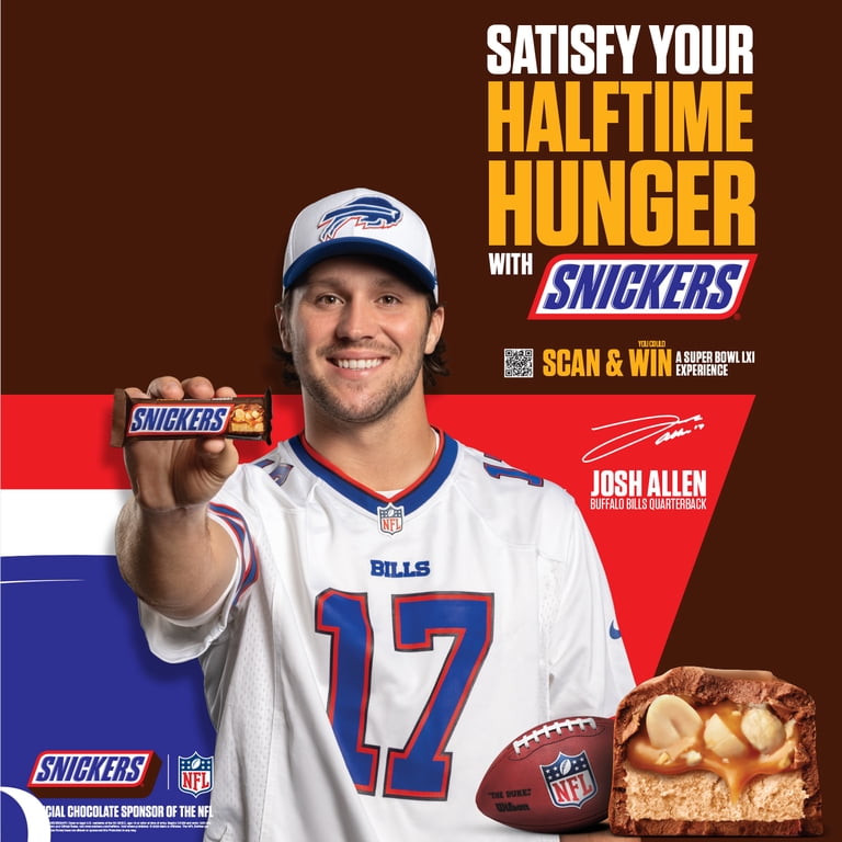 SNICKERS, Full Size Chocolate Candy Bars, 11.16 oz, 6 Pack