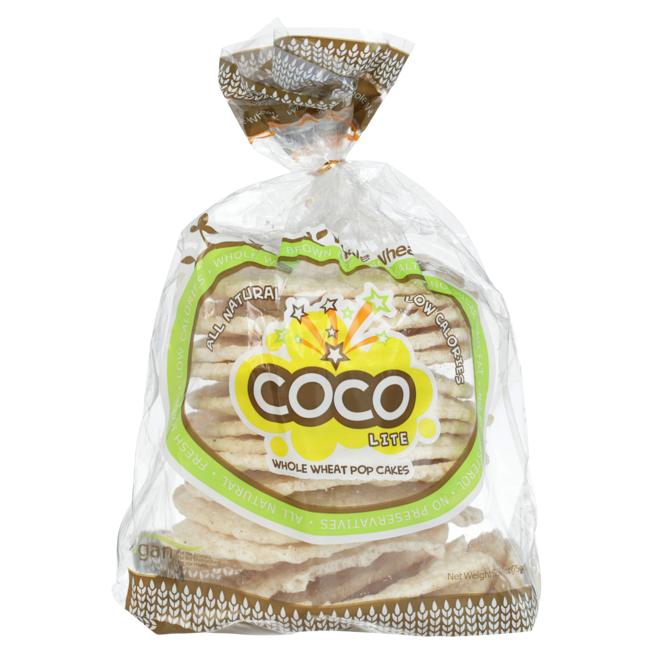 CoCo Lite Pop Cakes, Whole Wheat, 2.64 Oz
