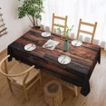 thumbnail image 5 of Dark Wood Rectangle Tablecloth Vintage Natural Wooden Board Table Cloth for Kitchen Dining Rustic Tablecloths Farmhouse Style Table Cover Decor for Party Patio 60 x 84 Inch, 5 of 6