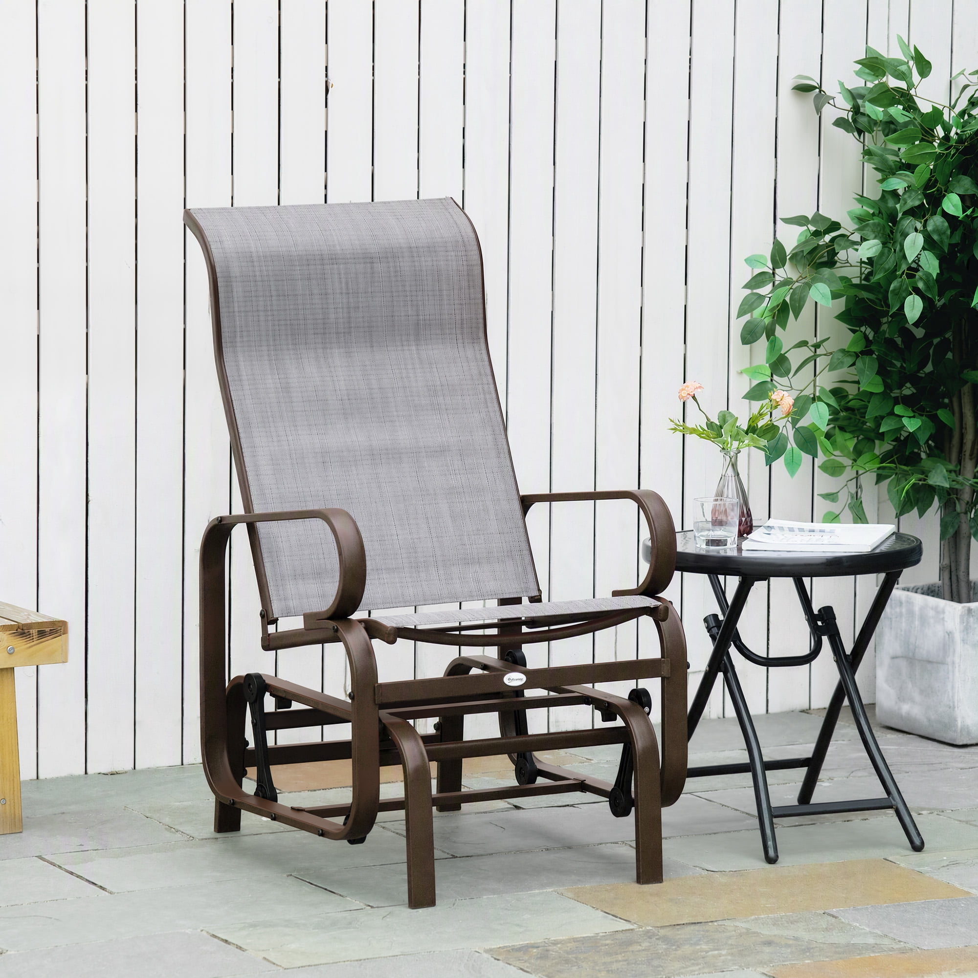 Novogratz Poolside Collection, Roberta Retro Outdoor Rocking Chair