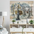 thumbnail image 3 of Design Art - Evening winter scene in Mountains with Christmas Tree, 3 of 5