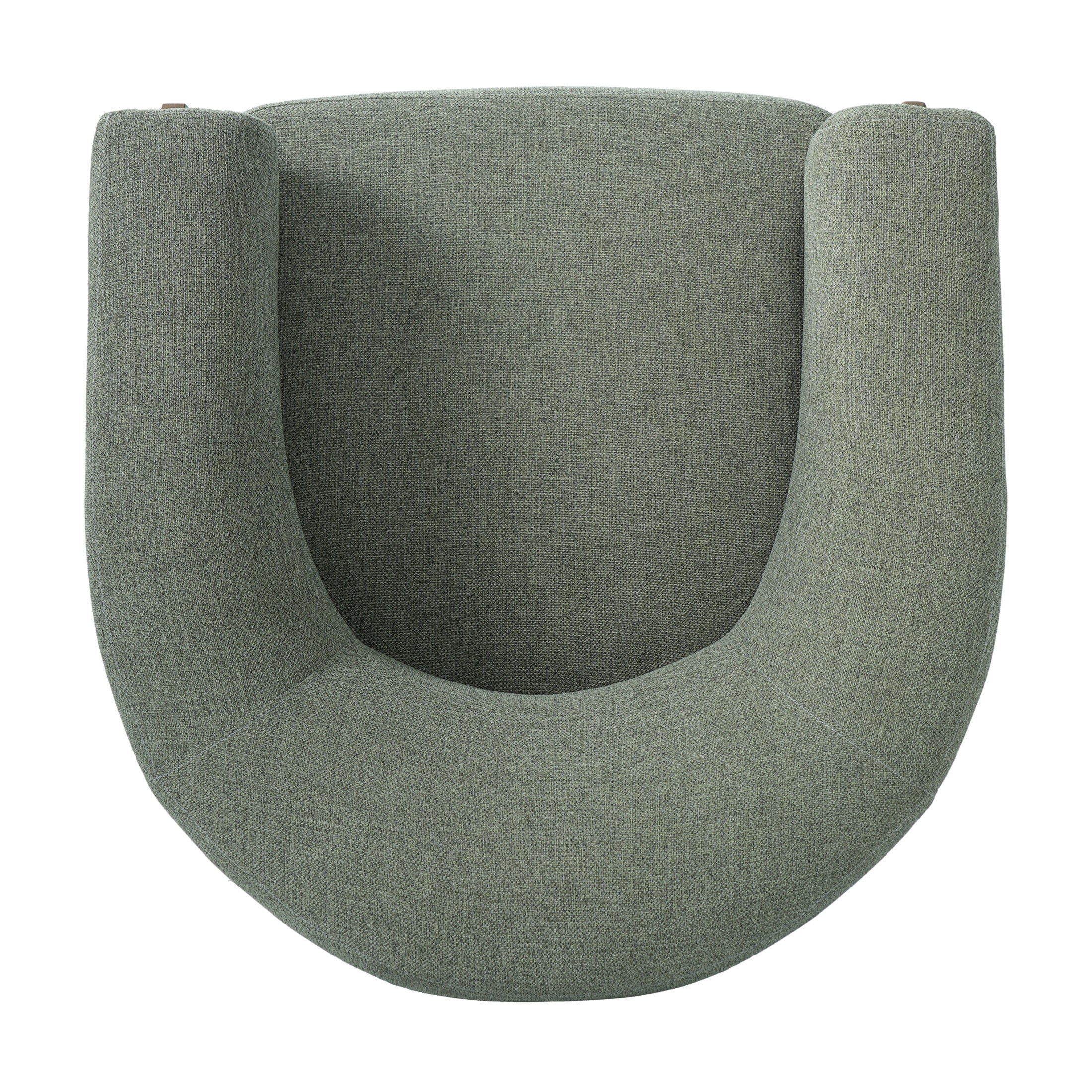 Christopher Knight Home Mid-Century Modern Barrel Accent Chair, Chenille Upholstery, Wood Legs, Green