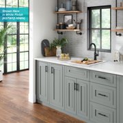 KRAUS Bellucci 18 Granite Composite Workstation Drop-In Top Mount Single Bowl Kitchen Bar Sink in Metallic Grey with Accessories