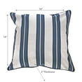 thumbnail image 3 of Maison Concepts Boston Outdoor Cabana Stripe Waterproof Cushion Navy Blue 18 X 18 (Blue) 18" X 18" X 2" -Set of 2, 3 of 4