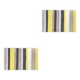 thumbnail image 2 of Monstrate Alfombrilla de baño súper absorbente a rayas con microfibra muy gruesa antideslizante TPR fondo lavable a máquina alfombrilla de amarillo 40*60cm 2piezas, 2 of 6