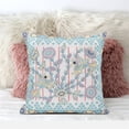 thumbnail image 2 of Amrita Sen Designs  16 x 16 in. Pond Peacock Broadcloth Indoor & Outdoor Zippered Pillow - White, Light Blue & Muted Yellow, 2 of 6