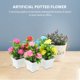 thumbnail image 2 of GOOHOCHY 5 piezas de flores artificiales en maceta para mesa, simulación de plantas en maceta, 2 of 8