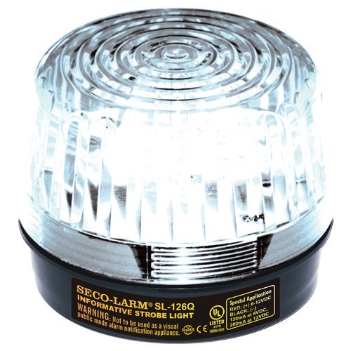 SecoLarm Enforcer Xenon Strobe Light, 24VDC, Clear Lens (SL126A24Q/C