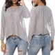 thumbnail image 1 of Camisa Con Mangas Largas / Gris Camisa De Blusa Casual Con Ajuste En Las Mujeres SG Macarena Camisa de chifón con cuello en v, 1 of 8