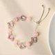 thumbnail image 1 of Natural Crystal Four Leaf Clover Charm Bracelet For Girls White Yellow Pink Gift, 1 of 3
