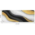 thumbnail image 7 of Black White Gold Wave Marble Pattern Kitchen Rug Mat,Kitchen Runner Rugs Non Skid Washable,Decorative Kitchen Floor Mats for Kitchen,Sink,Laundry,17"x47.2", 7 of 7