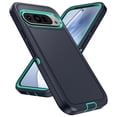 thumbnail image 3 of for Google Pixel 9 Pro XL Phone Case, Hybrid Hard PC Back + Silicone EVA Shockproof Protective Dustproof Non-Slip Heavy Duty Rugged Phone Case Cover for Google Pixel 9 Pro XL, Blue+Mint, 3 of 8
