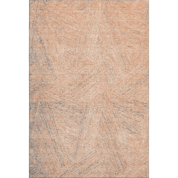 Addison Rugs Mayfield Premium Machine Washable Transitional Lines Peach Rectangle Rug, 9' x 12'