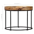thumbnail image 3 of Mesa de Centro vidaXL de Madera Maciza de Mango y Acero 50 cm Estilo Industrial, 3 of 9