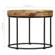 thumbnail image 3 of Mesa de Centro vidaXL de Madera Maciza de Mango y Acero 50 cm Estilo Industrial, 3 of 9