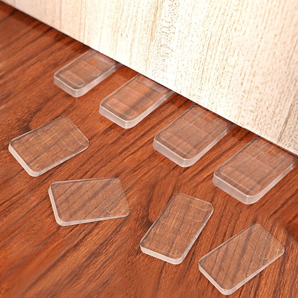 Paquete de 8 cuñas de mesa de plástico transparente, cuñas de nivel para mejorar el hogar, tiene una capacidad de peso extrema, resistente a la intemperie, perfecto para fijar muebles tambaleantes (t JAMW Sencillez