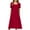 Wine, variant on LOVZFMLL Women's Dresses Summer Pockets Knee Length Teacher Casual Dresses Short Sleeve Crew Neck Midi Work Travel Outfits Wine S