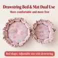 thumbnail image 5 of Plush Round Pet Bed, Soft Foldable Drawstring Adjustable Pet Cushion Bed, Non‑Slip Warm Sleeping Nest for Small Dogs Cats, Cozy Indoor Pet Sleeping Mat for Rest and Sleep, 5 of 7