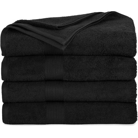 Bath Towel Pack of 4 Luxurious 600 GSM Highly Absorbent 100% Cotton Soft and Solid Construction Ideal for Daily Use 30 x 54 inches
