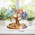 thumbnail image 4 of HOZADOIE Acrylic Display Home Decor Dream Color Tree Town 2D Flat Porch Desktop Home Living Room Decoration, 4 of 7