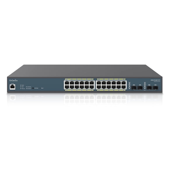 Conmutador EnGenius EWS7928P-FIT de 24 puertos Gigabit PoE+ de 240 W