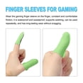 thumbnail image 4 of Unique Bargains Mobile Gaming Finger Sleeve Controller Finger Thumb Sleeve, Silver Cloth Anti-Sweat Breathable Green, 2 Set, 4 of 6