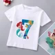 thumbnail image 3 of Camiseta de algodón con estampado de princesa sirena de Disney para niñas, ropa para bebés de princesa Ariel, top de dibujos animados para niños de 1 a 9 años, cumpleaños para niños, 3 of 5