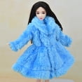 thumbnail image 3 of Accesorios de ropa de invierno Hugo Abrigo de felpa azul 1/6 30cm, 3 of 10