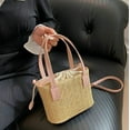 thumbnail image 2 of Kukuzhu Straw Tote Bag Purse for Women Retro Woven Bucket Bag Crossbody Bag Summer Straw Bag Small Hobo Bag Shoulder Bag for Beach, 2 of 7
