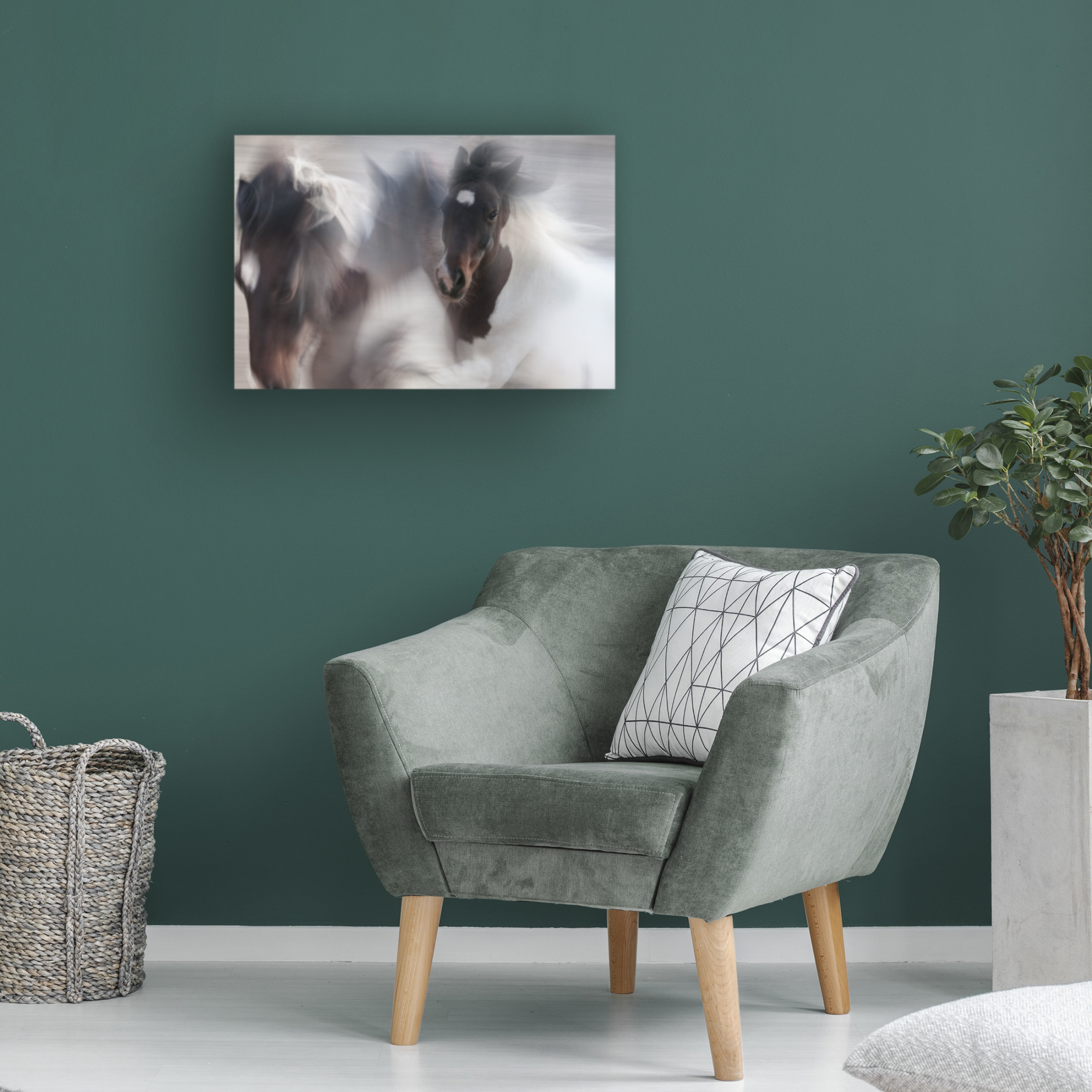 Canvas Wall Art - Martine Benezech 'Runaway Horse' Wall Art for Living Room, Bedroom, or Office Décor by Trademark Fine Art - 32 x 22 Inches