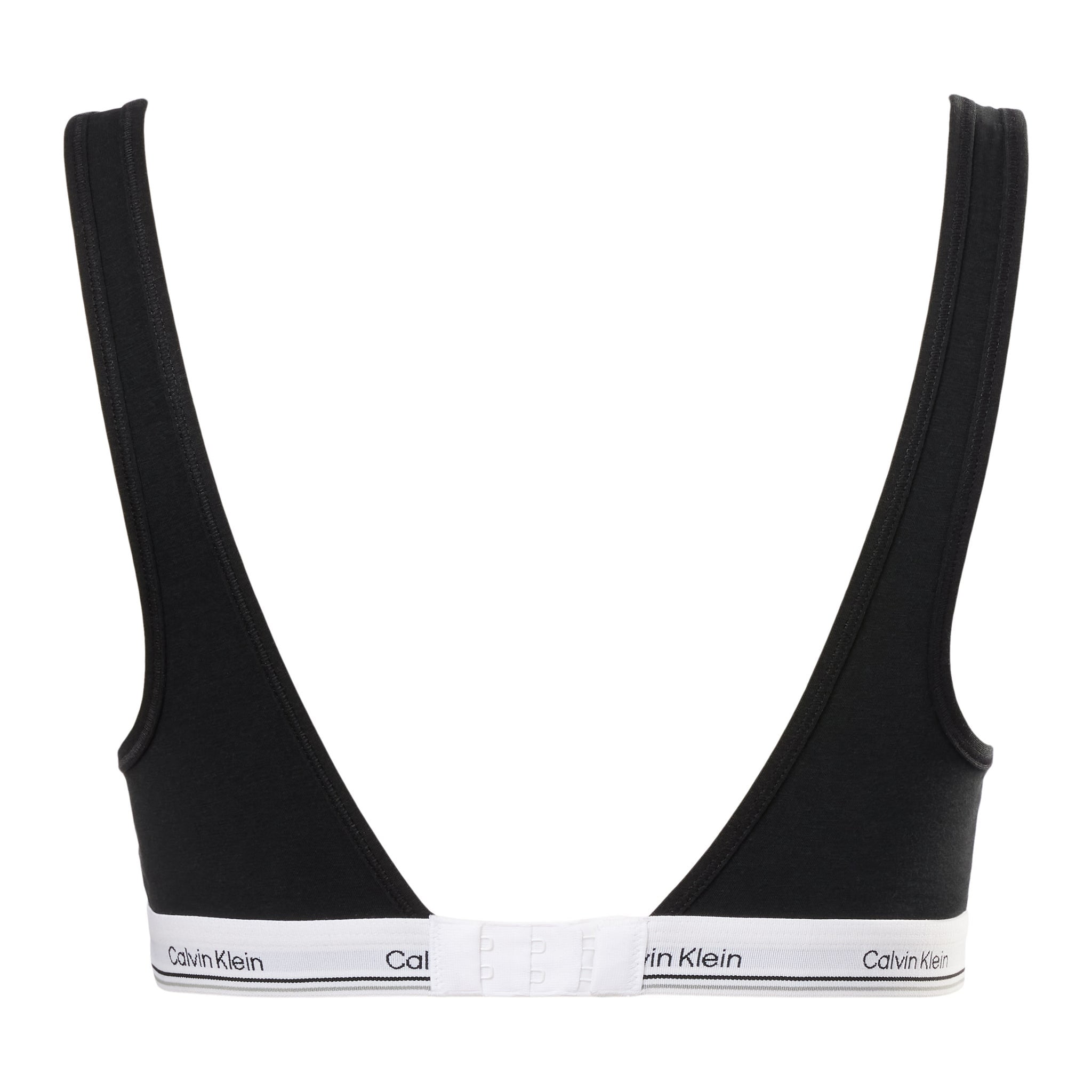 Calvin Klein Women's Cotton Modal Balance Wire Free Bra Bralette (Black/White, Large)