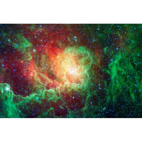 Lagoon nebula 24"x36" Poster Universe Astronomy NASA Spitzer Space Telescope