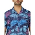 thumbnail image 7 of Stylore Hawaiian Shirt for Men Short Sleeve Funky Summer Leaf Navy Blue M, 7 of 7